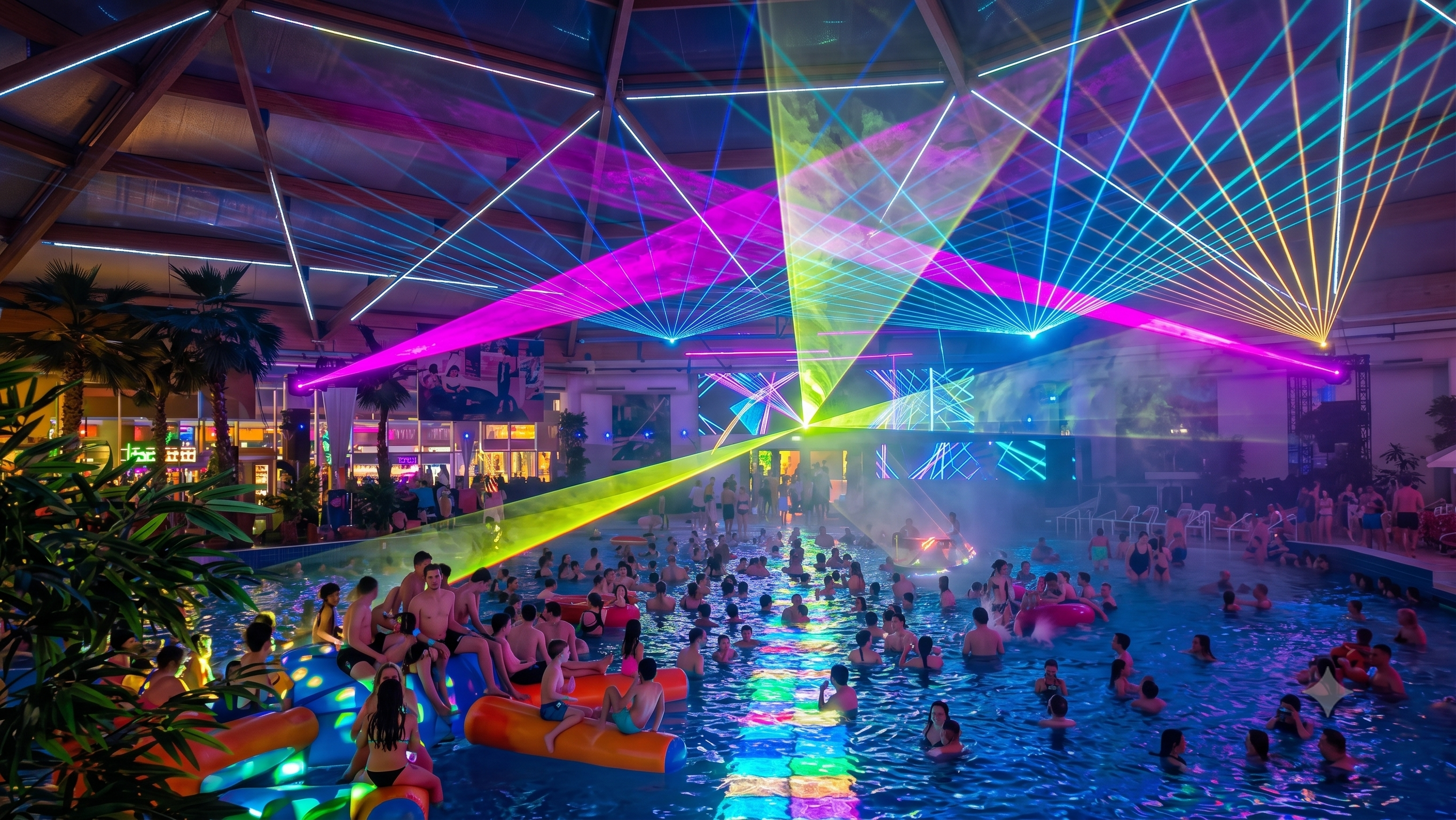 Erlebnisbad und Lasershow